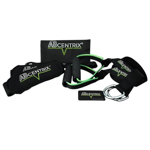 AbSling 2.0 – Premium Hanging Suspension Trainer for Core & Upper Body Strength Training | Heavy-Duty Gym-Grade Ab Slings for Hanging Leg Raises, Abdominal Workouts & Six-Pack Sculpting | Cutting-Edge Two-Pulley Training System Makes Strengthening Easier