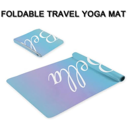 Custom Name Yoga Mat,Personalized Travel Yoga Exercise Mat,Non Slip,Perfect for Kids & Adults,Gradient Color D Series - color: Style 24