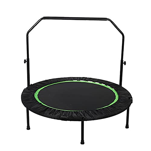 Replacement Trampoline Pad Outdoor 48In Fitness Trampoline with Handle,Mute Foldable Trampoline Mini Exercise Rebounder for Adults Kids Indoor/Garden Workout Equipment,Maximum Load 150Kg,Black