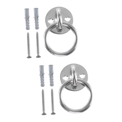 NOLITOY 2sets Heavy Duty Hooks Wall Mount Suspension Trainer Bracket Ceiling Anchor for Gymnastics Rings Swings Cable Ropes