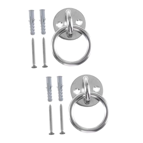 NOLITOY 2sets Heavy Duty Hooks Wall Mount Suspension Trainer Bracket Ceiling Anchor for Gymnastics Rings Swings Cable Ropes