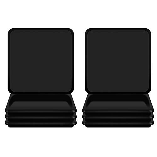 Ezprotekt Furniture Sliders for Carpet, 8 Pack 5" Furniture Movers Sliders, Heavy Duty Reusable Carpet Sliders, Furniture Glides for Sofa Bed Couch Fridge, Move Your Item Easy & Safely (Black) - color: Black, size: 5" x 5"