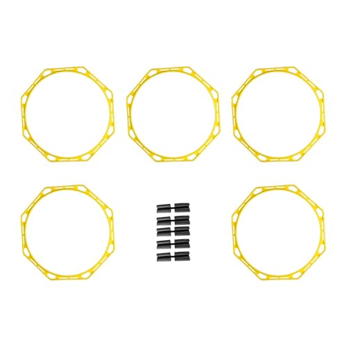 predolo 5 Pieces Agility Training Rings Portable Basketball Football Workout Equipment Exercise Rings Lightweight Engineering PP Material Suitable for Sports