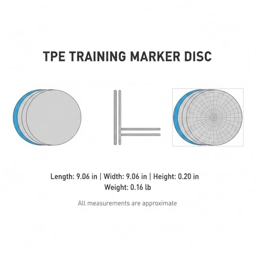 TPE Training Marker Disc, Flat Sports Field Marker for Agility Drills, 9.06 Inch (1 PC)