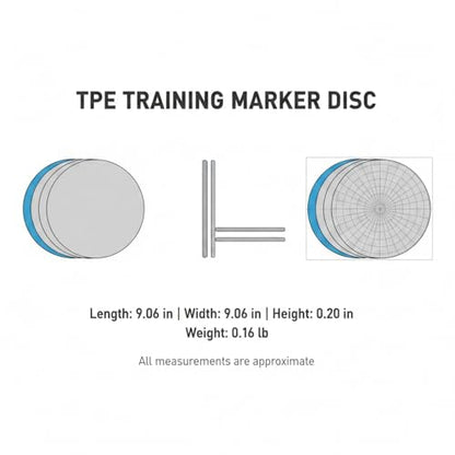 TPE Training Marker Disc, Flat Sports Field Marker for Agility Drills, 9.06 Inch (1 PC)