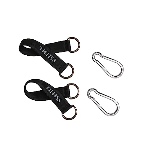 Tree Swing Straps Hanging Kit 2 Pack, Short Straps with 2 Safer Lock Snap Hook Clasps for Swing Hammocks Seat Swing Hammocks Hangers Yoga Sandbags Pulley System Home Gym