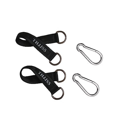 Tree Swing Straps Hanging Kit 2 Pack, Short Straps with 2 Safer Lock Snap Hook Clasps for Swing Hammocks Seat Swing Hammocks Hangers Yoga Sandbags Pulley System Home Gym
