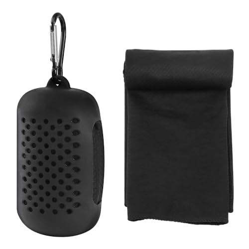 JBM Cooling Towel 40” X 12” Ice Towel Quick Dry Breathable Soft Microfiber Towels for Sports, Camping, Beach, and Outdoor Activities (Black) - color: Black