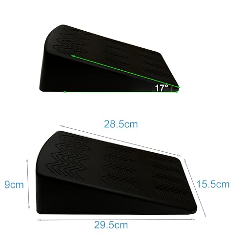 qibylift quat Wedge Block Pairs, YOGA Pilates Block Slant Board Calf Stretcher, Exercise Ramps for Weightlifting, Squat Wedges, Home Gym, Weight Lifting & Yoga