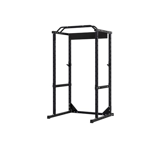 Major Factory Power Cage, 1200 lb Capacity Squat Rack for Home Gym, Multi-Functional Power Rack with Multi-grip Pull-Up Bar, Safety Bars, J-hooks