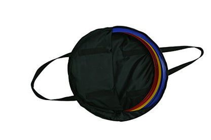 Speed & Agility Training Rings - Set of 12 - with Carrycase - by Trademark Innovations - color: Red/Yellow/Blue, size: 16"
