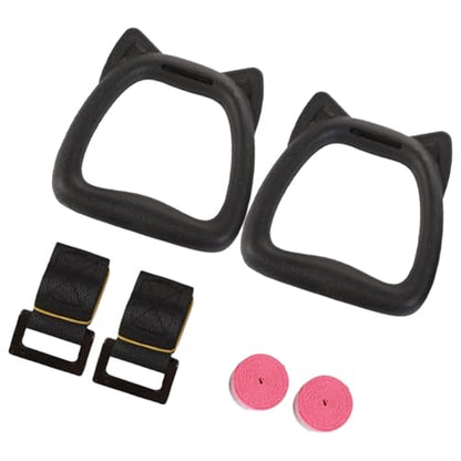 BESTonZON Professional Gymnastics Rings with Adjustable Straps, 2m Rope Length, Exercise Equipment for Pull-up and Bodybuilding Training, 1 Pair Set for Gymnastics and Fitness