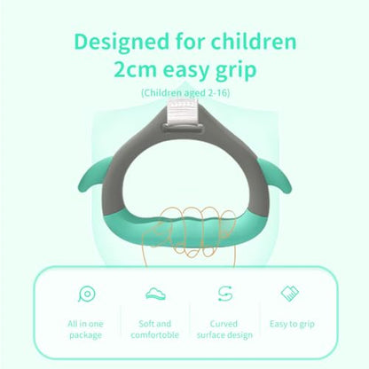 Gymnastics Rings for Kid's Home Exercise, Pull up Rings with Adjustable Straps Load Bearing 800lb, Indoor Gym Anti -Slip Surface Design Rings