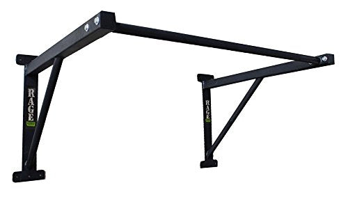 Rage Fitness Wall Mounted Pull Up Bar, Heavy-Duty Steel, 500lbs Capacity