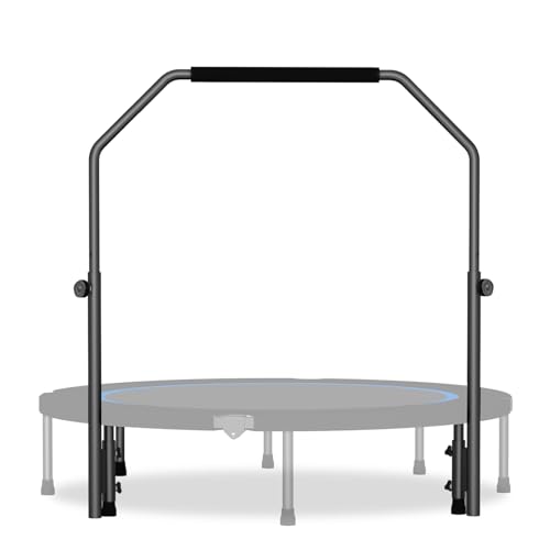 Fitness Rebounder Handle Bar Accessory for 40" Round Mini Trampoline with Foam Handle, Fitness Trampoline Handle Bar Fit for Straight Leg Within 2.5CM/0.98IN Dia (Trampoline Not Included)