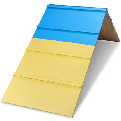 Spiareal Dog Agility Equipment 83.5 x 23.6 Inch Agility A-Frame Agility Training Equipment for Dogs Jumping Outdoor Dog Ramp Dog Agility Course Equipment for Climbing Playground, Yellow Blue