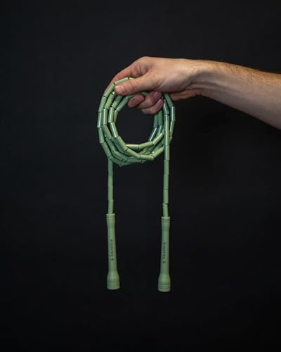 Swissskip Beaded Jump Rope Swissskip by Dayan Kolev; Unique Beaded Rope for Mastering Jump Rope Skills and Tricks - color: Light Green (Matcha)