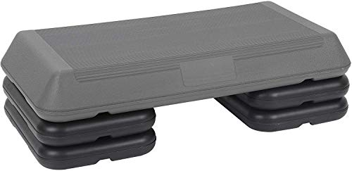 Sport Aerobic Step Platforms Workout Stepper Trainer Exercise Stepper with Nonslip Adjustable Risers for Fitness, Core, Strength, Stability, and Resistance Training
