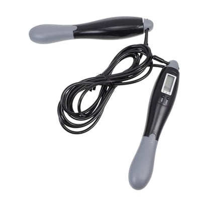 Smart Counting Jump Rope for Adults Steel Wire Skipping Rope with Digital Counter for Fitness Training and Weight Loss Exercise Outdoors and Home