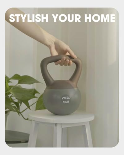 PAETA Soft Kettlebell for Home Fitness – Anti-Slip Grip & Wide Handle Design,Soft Kettlebell Set, Gentle Floor-Friendly Impact – 10lbs, 15lbs, 20lbs, for Home Functional Training - color: 10lbs Red