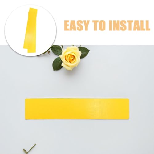 12pcs Yellow PVC Straight Floor Markers for Tennis and Basketball Court, Anti-Slip Agility Markers Stable Ground Adhesion for Sports Training and Agility Drills