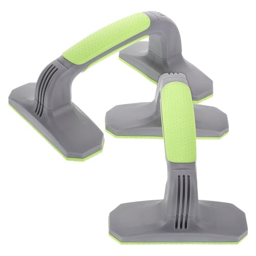 HEMOTON 2pcs Pushup Bars with Non-slip Handles, Plastic Pushup Stands for Floor Exercise, Home Workout Strength Training Equipment for Men and Women
