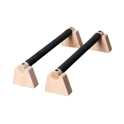 Push up Bar Parallettes Bar for Adults 2Pcs Non Slip Base Wood Push up Stand for Strength Training, Planks Calisthenics, Floor Workouts- 40CM