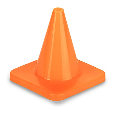 Champion Sports High Visibility Flexible Vinyl Cones for Sports Training, Agility Drills, Field & Gym Marking Sets