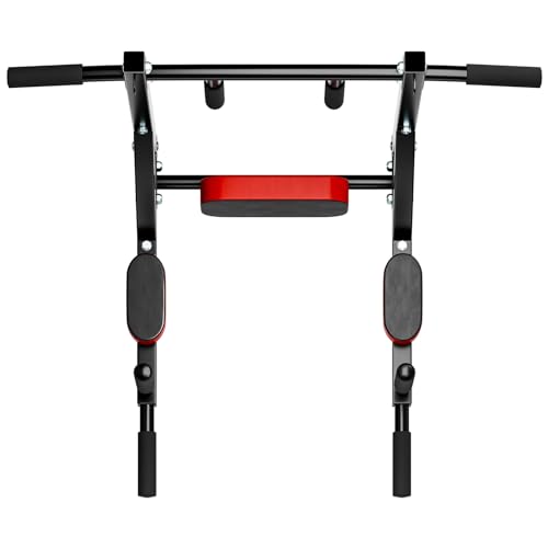Pull Up Bar, Wall Mounted Pull Up Bar Dip Station, Heavy Duty Pull-up Chin Up Bar, Wall Punching Household Fitness Workout Indoor Equipment Support to 440lbs