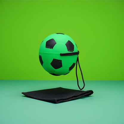 Jinshining Green Wrist Return Ball - Adjustable Bounce Back with String, Rubber Elastic Rebound Ball Finger Exercise Toy Activity and Play,Paddle with String