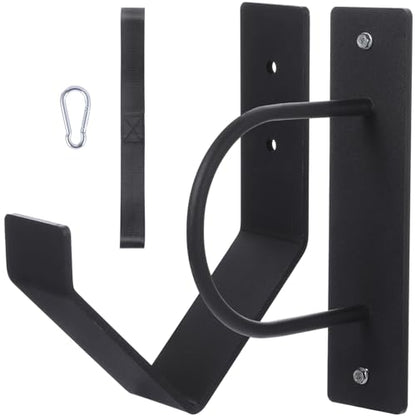 Battle Rope Wall Mount Kit with Anchor Strap Heavy Duty Steel Battle Rope Wall Mount Kit with Anchor & Storage Hook and Reinforced Nylon Strap, Easy and Fast Setup