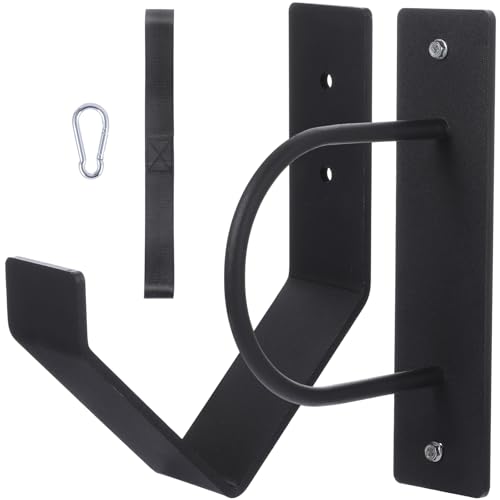Battle Rope Wall Mount Kit with Anchor Strap Heavy Duty Steel Battle Rope Wall Mount Kit with Anchor & Storage Hook and Reinforced Nylon Strap, Easy and Fast Setup