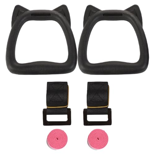 Gymnastics Rings Set with 2m Adjustable Straps, Professional Pull-up and Strength Training Rings, Sturdy Home and Outdoor Fitness Equipment for Bodyweight Exercises