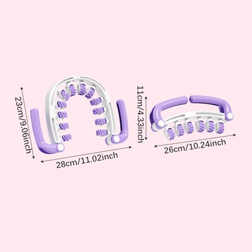 Massage Roller Multi Function Muscle Relaxation Roller Stick with 360 Degree Pressure Non Slip Handle Sturdy PP Material, Purple - color: Purple