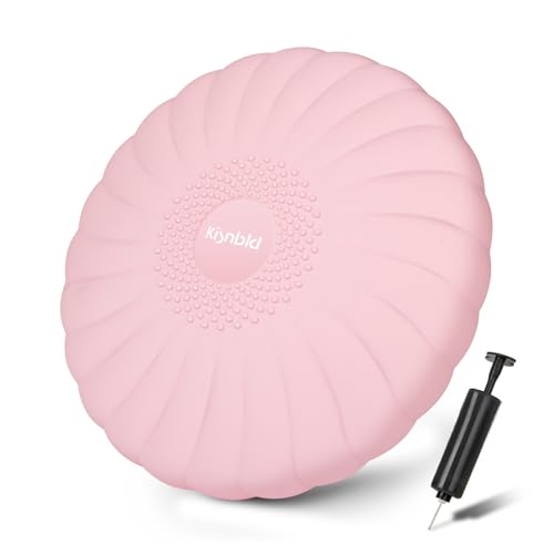 Wobble Cushion, Extra Thick Wiggle Seat for Sensory Kids, Non-slip Balance Disc with Inflation Pump for Adults Core Strength, Posture Improvement & Physical Therapy (13.5in/34cm)