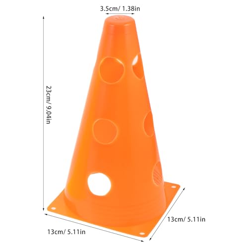 6pcs Plastic Agility Cones, 9 Inch Soccer Cones Training Agility Field Marker for Training, Football Basketball Drills, Traffic, Activity, Party