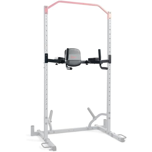 Sunny Health & Fitness Power Cage Squat Rack Upgrade Attachments, Dip Bar, Plate Bar Holder, Belt Squat, J Hook, Lat, Adapter, U Ring, Pull Up Bar, Landmine, Captain's Chair, Tricep Rope For Home Gym - style: Captain's Chair