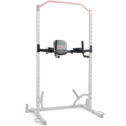 Sunny Health & Fitness Power Cage Squat Rack Upgrade Attachments, Dip Bar, Plate Bar Holder, Belt Squat, J Hook, Lat, Adapter, U Ring, Pull Up Bar, Landmine, Captain's Chair, Tricep Rope For Home Gym - style: Captain's Chair