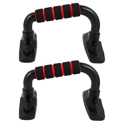Milisten Push-up Stand and Hand Grip Red Metal Calisthenics Bracket for Arm Strength Training Home Fitness Exercise Equipment