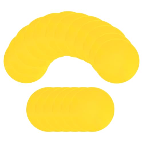 Spot Markers for Agility Dot, Non-Slip Poly Spots Floor Dots Flat Field Soccer Training Equipment 9 in & 18 Pcs & Yellow -Fitting for (Gym/Sports/Training/PE Games/Dance)