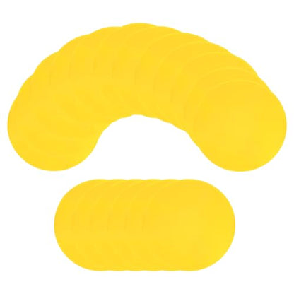 Spot Markers for Agility Dot, Non-Slip Poly Spots Floor Dots Flat Field Soccer Training Equipment 9 in & 18 Pcs & Yellow -Fitting for (Gym/Sports/Training/PE Games/Dance)