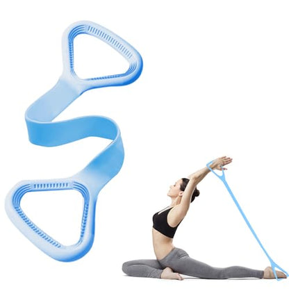 Resistance Bands, Figure 8 with Handles - color: Light Blue