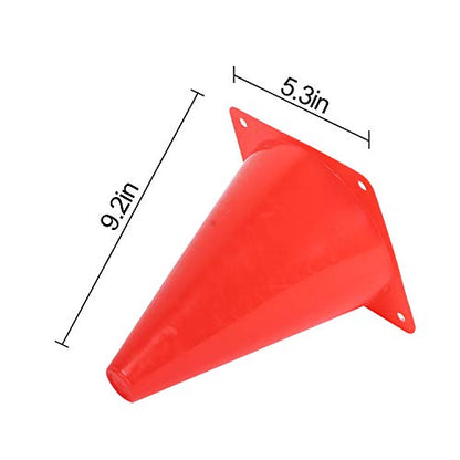 30 Packs 9 Inch Sports Training Cones, Traffic Cones with Rounded Edges for Safety, Soccer, Football, Basketball Coaching, Agility, Drill Training, Field Marker Cones,Red