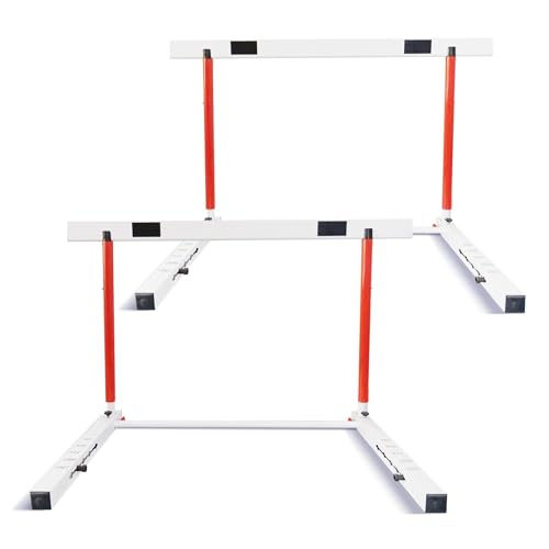 Adjustable Track and Field Hurdles Height Sports Training Hurdle with Counterweight Heavy Duty Track and Field Equipment Practice Training from 30 to 42 Inch for Athletes Adults - size: 2 pcs