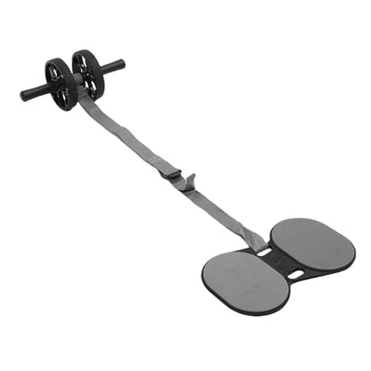 Abdominal Wheel Roller with Automatic Resilience, Knee Pad & Pull Strap, Dual Wheel Ab Workout Equipment for Home Gym
