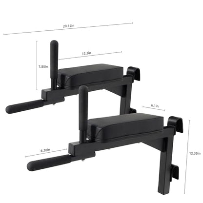 Swedish Ladder Dip Bar Attachment, Fits TS003A Ladder, Wood Stall Bar for School, Physical Therapy and Gymnastics, Multi-grip