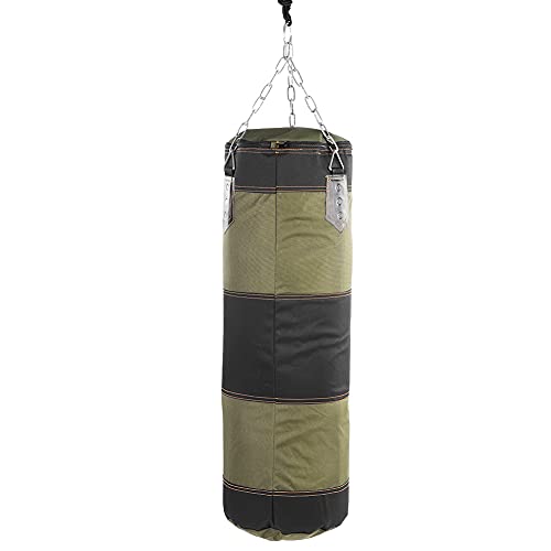 Bnineteenteam Heavy Punching Bag,Training Boxing Bag with Chain for Adults Men Women(Empty) - color: Green, size: 80 cm