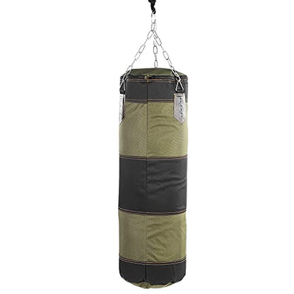 Bnineteenteam Heavy Punching Bag,Training Boxing Bag with Chain for Adults Men Women(Empty) - color: Green, size: 80 cm