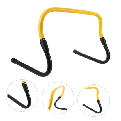 ABOOFAN Speed Training Agility Hurdles Set, Detachable Plastic Sports Training Hurdles for Football Basketball Soccer, Youth Athletic Speed Agility Equipment with Black Yellow Frame