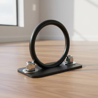 Milageto Fitness Cord Hanger Sturdy Metal Wall-Installed Rope Bracket Iron Exercise Accessories for Gym Users - style: Round Battle Rope Anchor